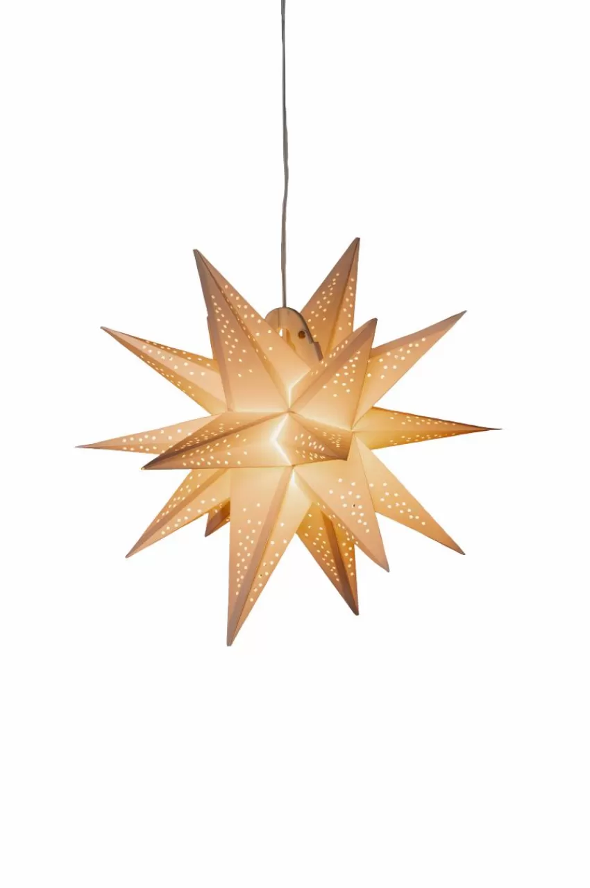 Julbelysning*Jotex 3-D Pappersstjärna LED Höjd 45 Cm Vit