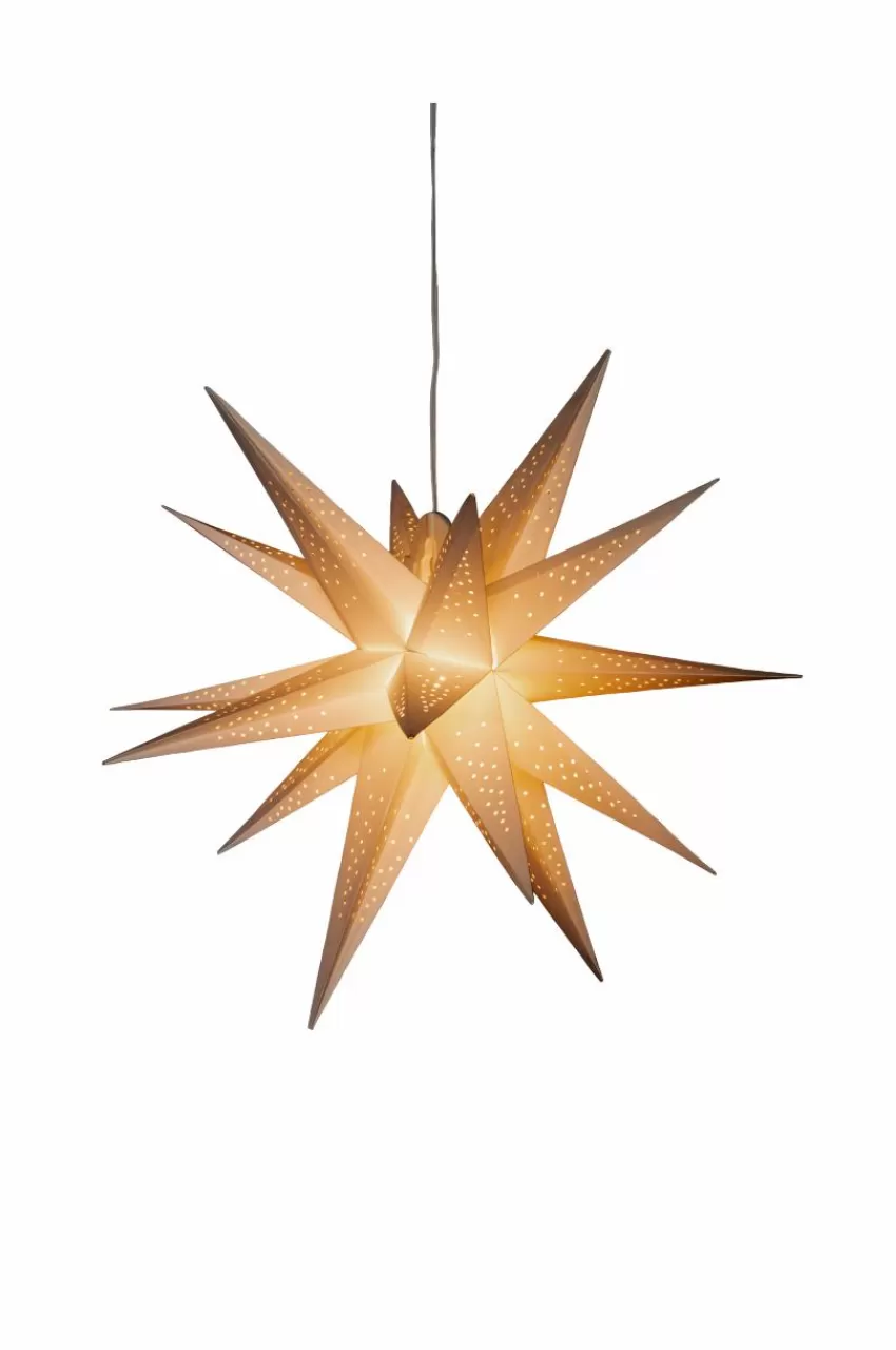 Julbelysning*Jotex 3-D Pappersstjärna LED Höjd 60 Cm Vit
