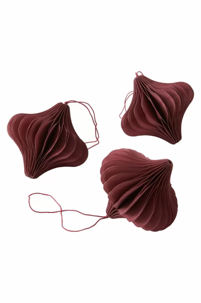Juldekoration*Jotex ADELA Dekorationshänge 3-pack Mörkröd