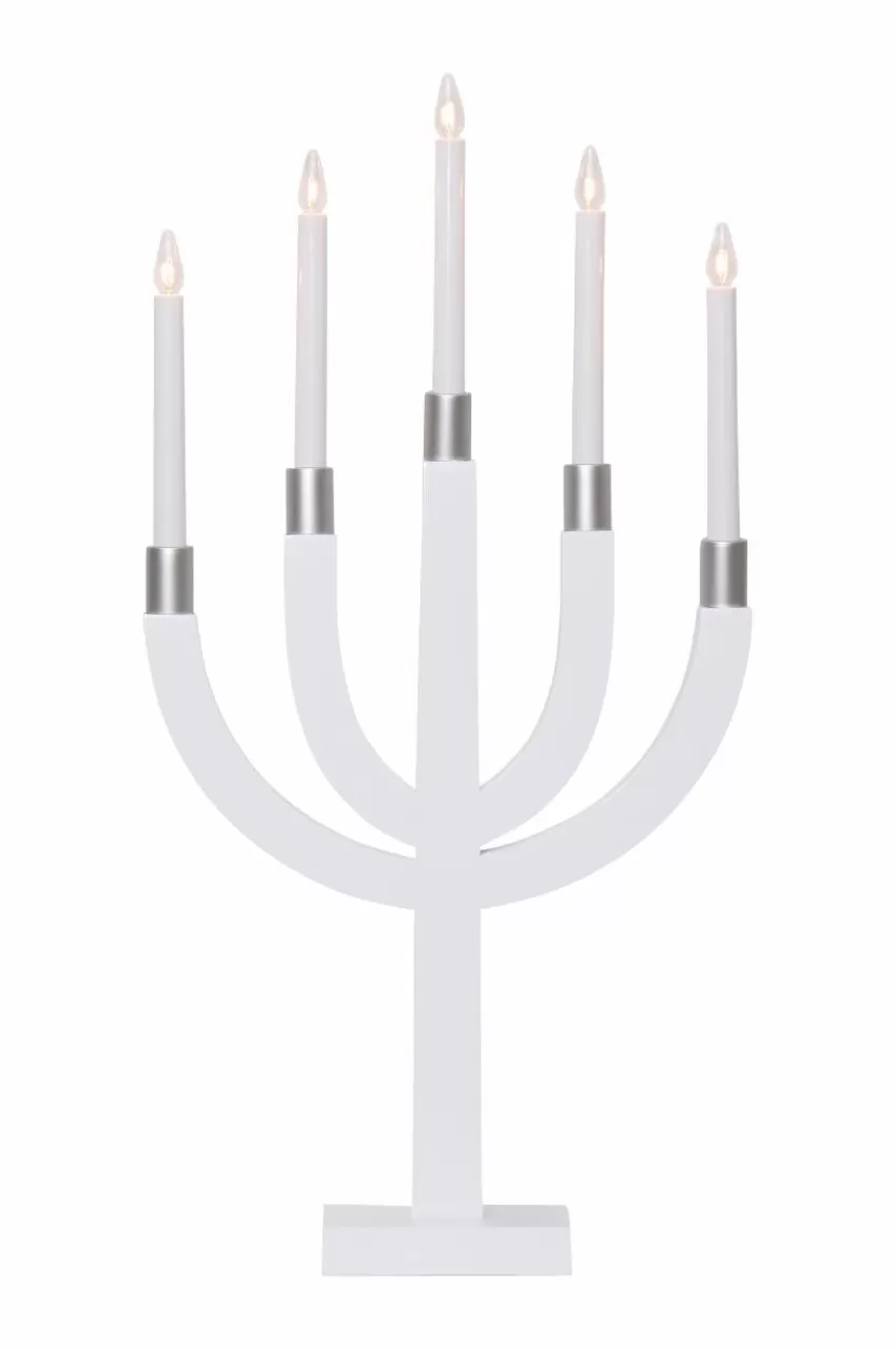 Julbelysning*Jotex Adventsljusstake Elias Vit