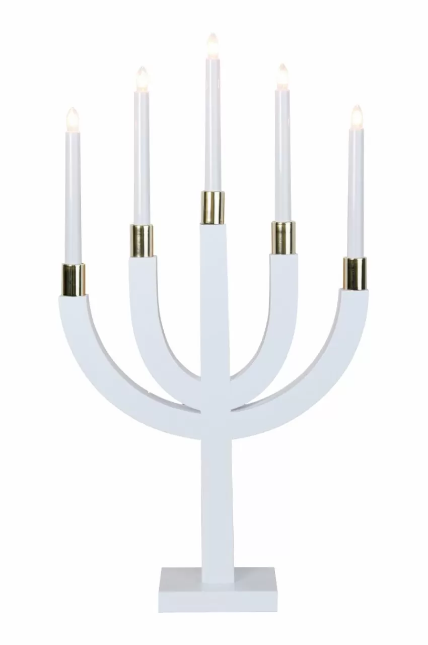 Julbelysning*Jotex Adventsljusstake Elias Vit