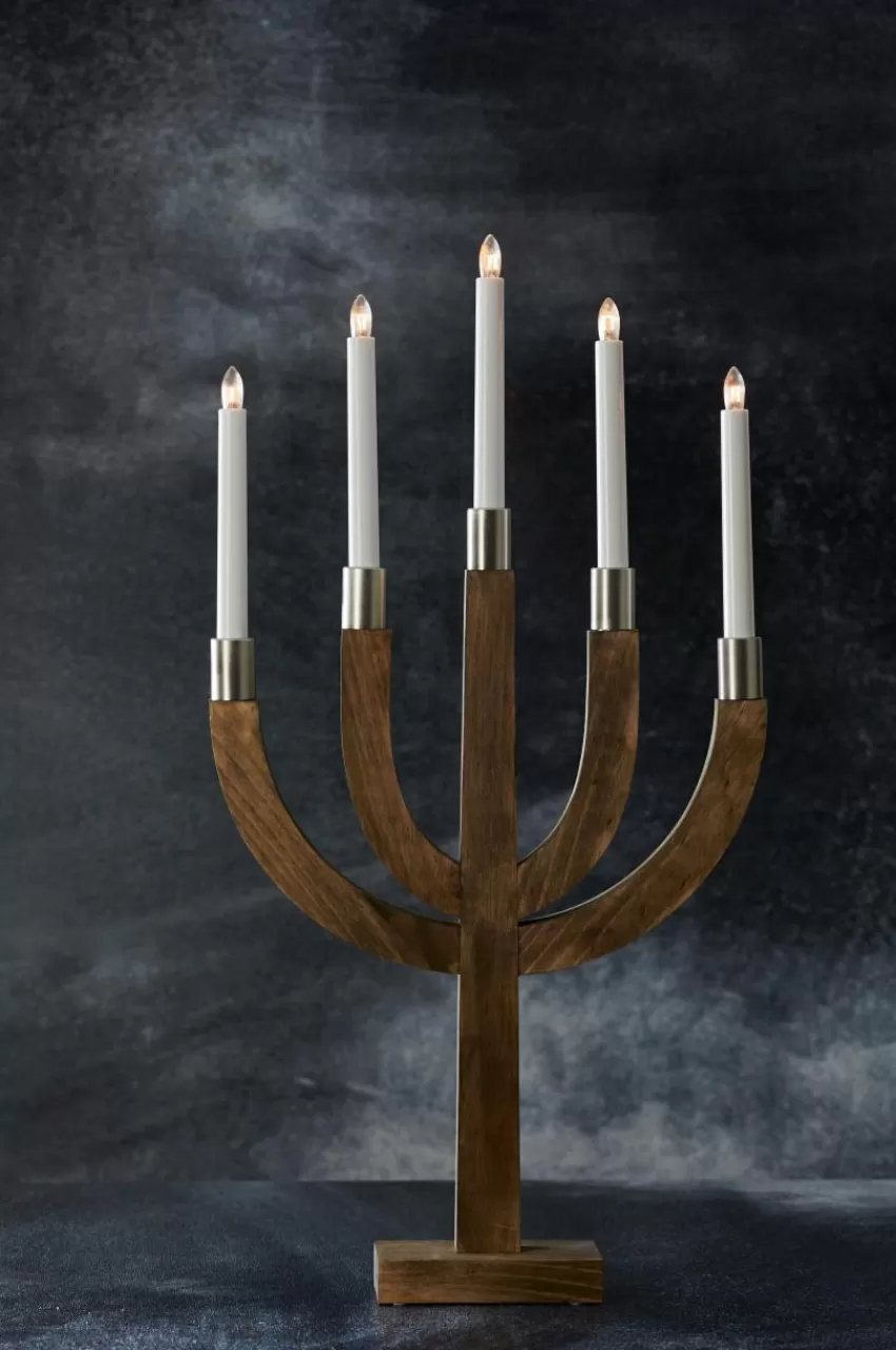 Julbelysning*Jotex Adventsljusstake Elias Brun