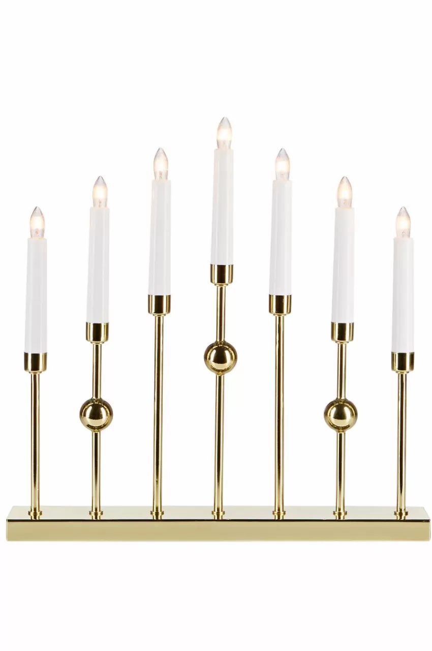 Julbelysning*Jotex Adventsljusstake Gustavo Mässing