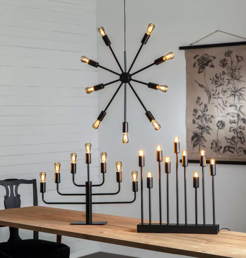 Julbelysning*Jotex Adventsljusstake Pix Svart
