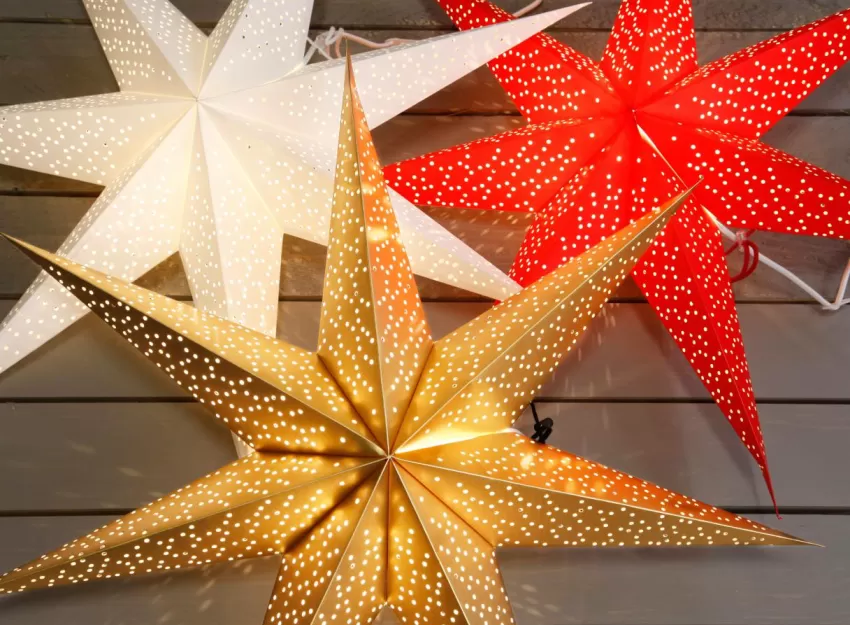 Julbelysning*Jotex Adventsstjärna Dot Guld