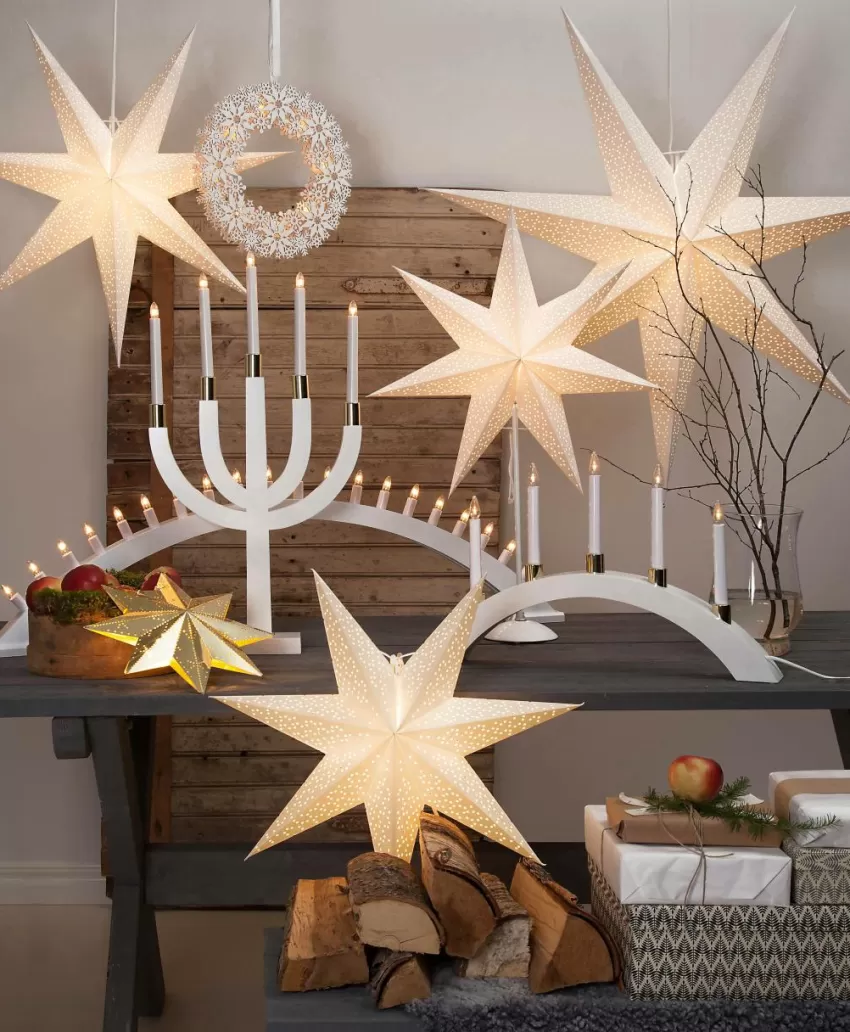 Julbelysning*Jotex Adventsstjärna Dot Vit