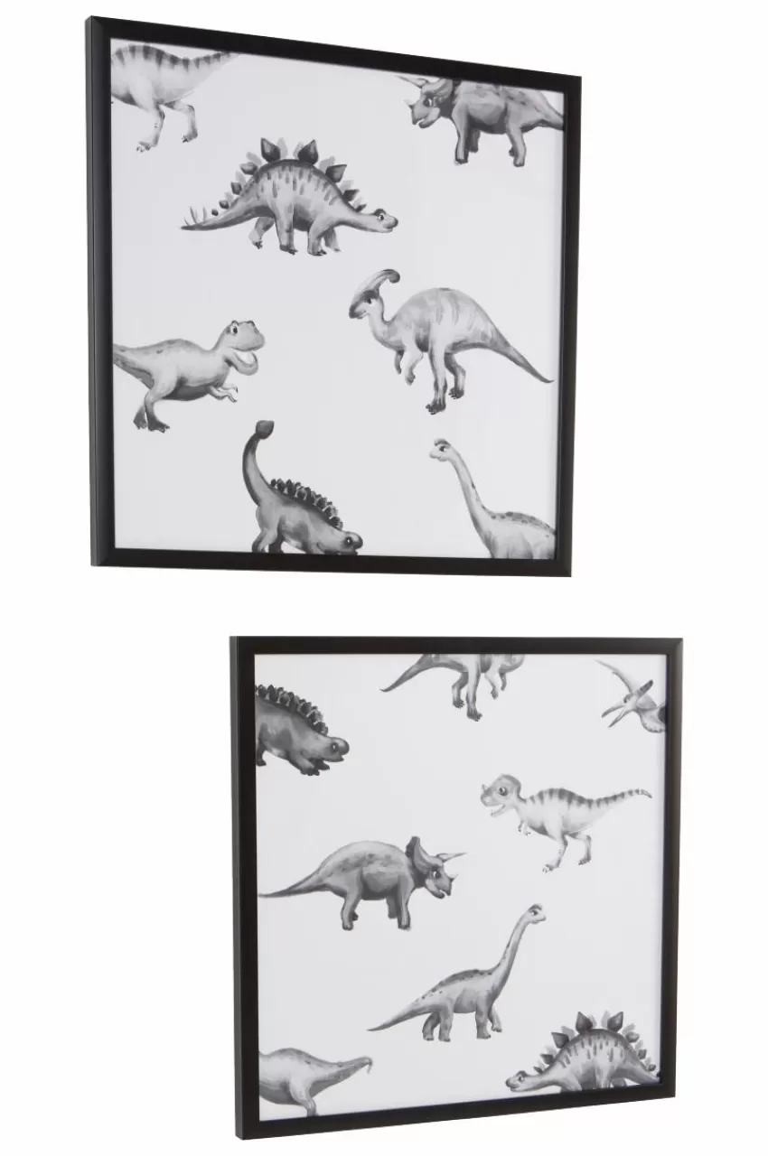 Barndekoration | Barndekoration*Jotex AGUSTIN 2-pack Poster Med Ram 50x50 Cm Svart/Vit