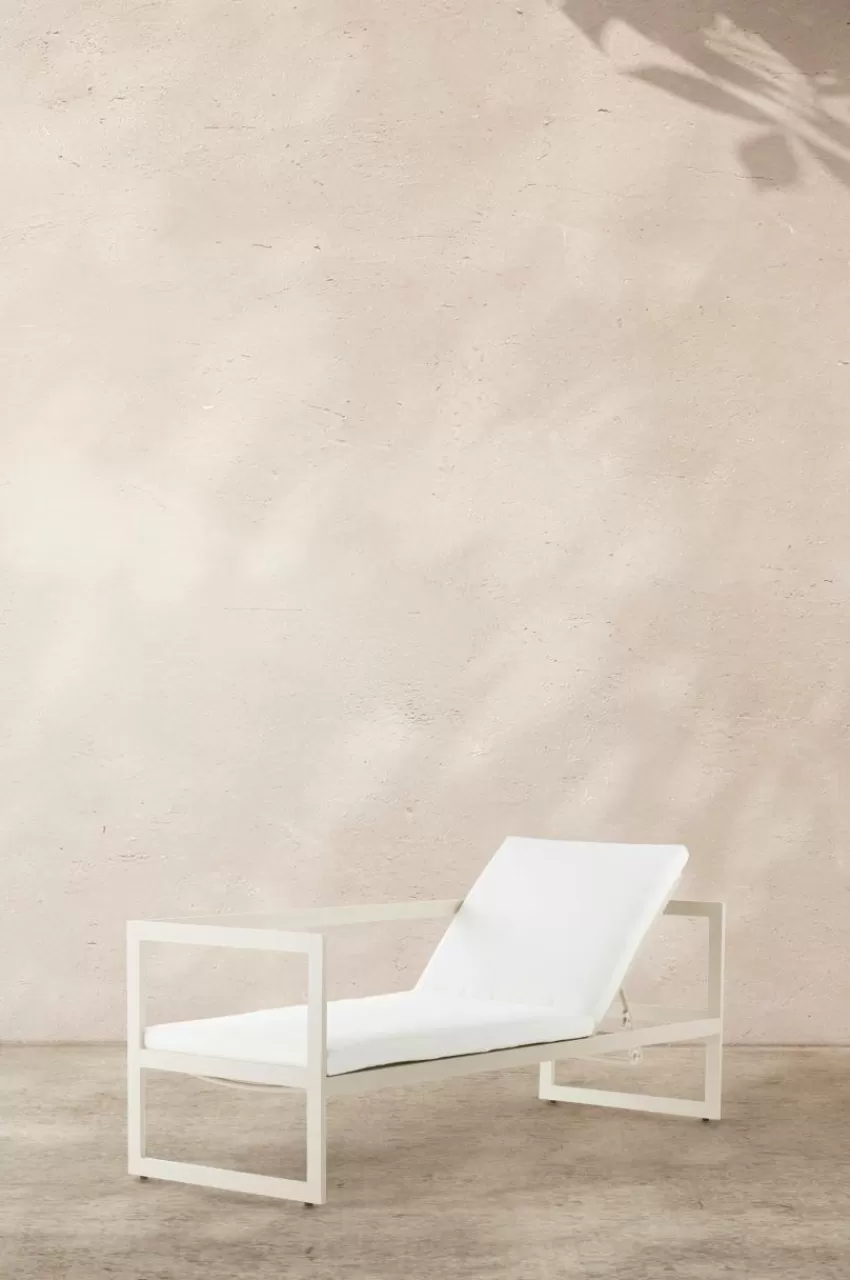 Solstolar & Solsängar | Utesoffor & Utebänkar*Jotex ALASSIO Solsäng/utesoffa - Rygg Höger Beige/vit dyna