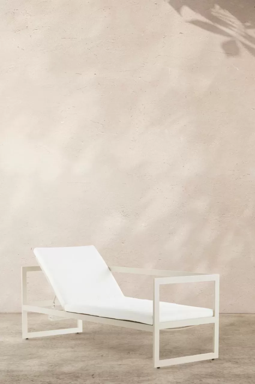 Solstolar & Solsängar | Utesoffor & Utebänkar*Jotex ALASSIO Solsäng/utesoffa - Rygg Vänster Beige/vit dyna