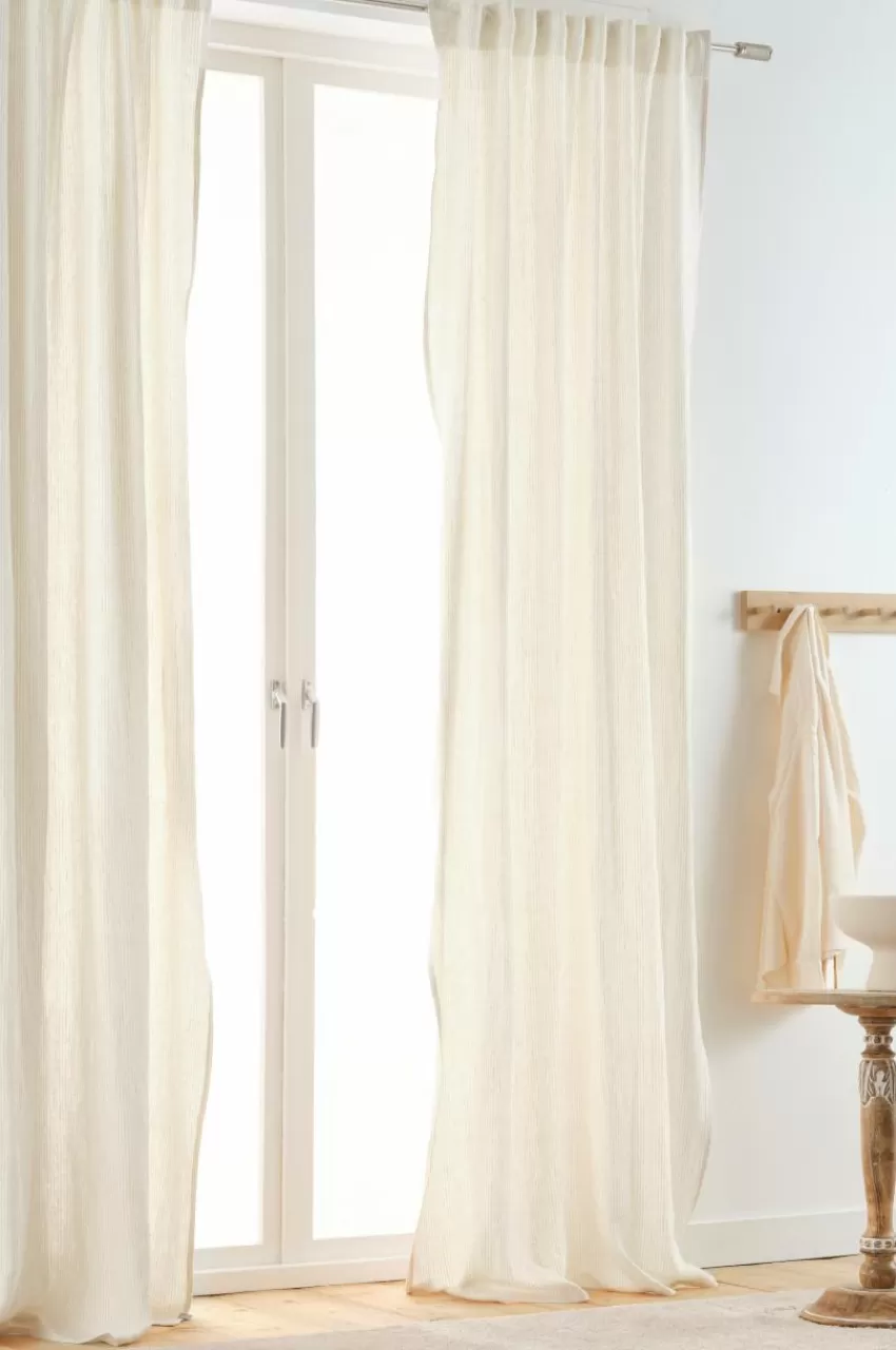 Linnegardiner | Multifunktionsgardiner*Jotex ALINA Linnegardin 2-pack Ljusrosa/naturvit
