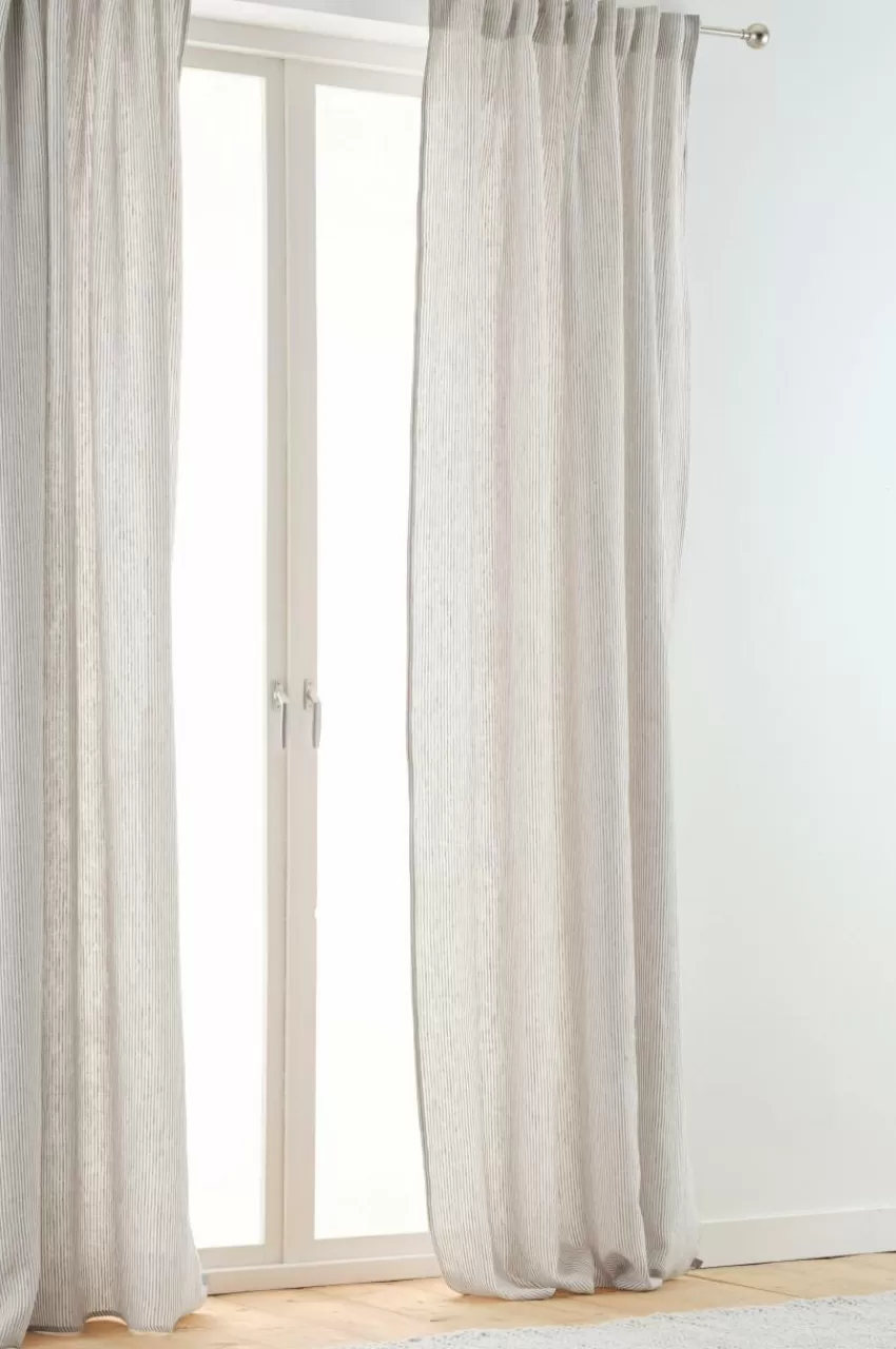 Linnegardiner | Multifunktionsgardiner*Jotex ALINA Linnegardin 2-pack Grå/naturvit