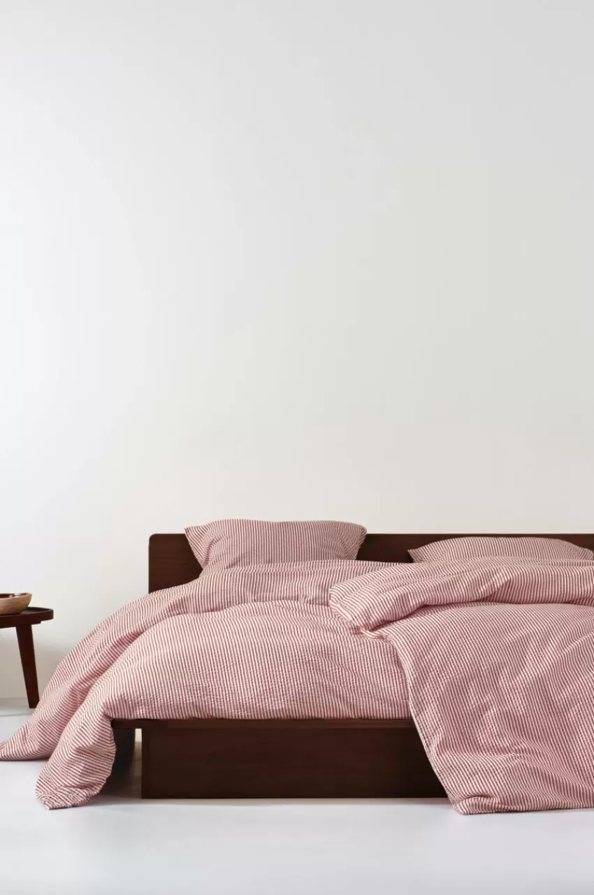 Påslakanset*Jotex ALMA Påslakanset Enkelsäng Röd/benvit