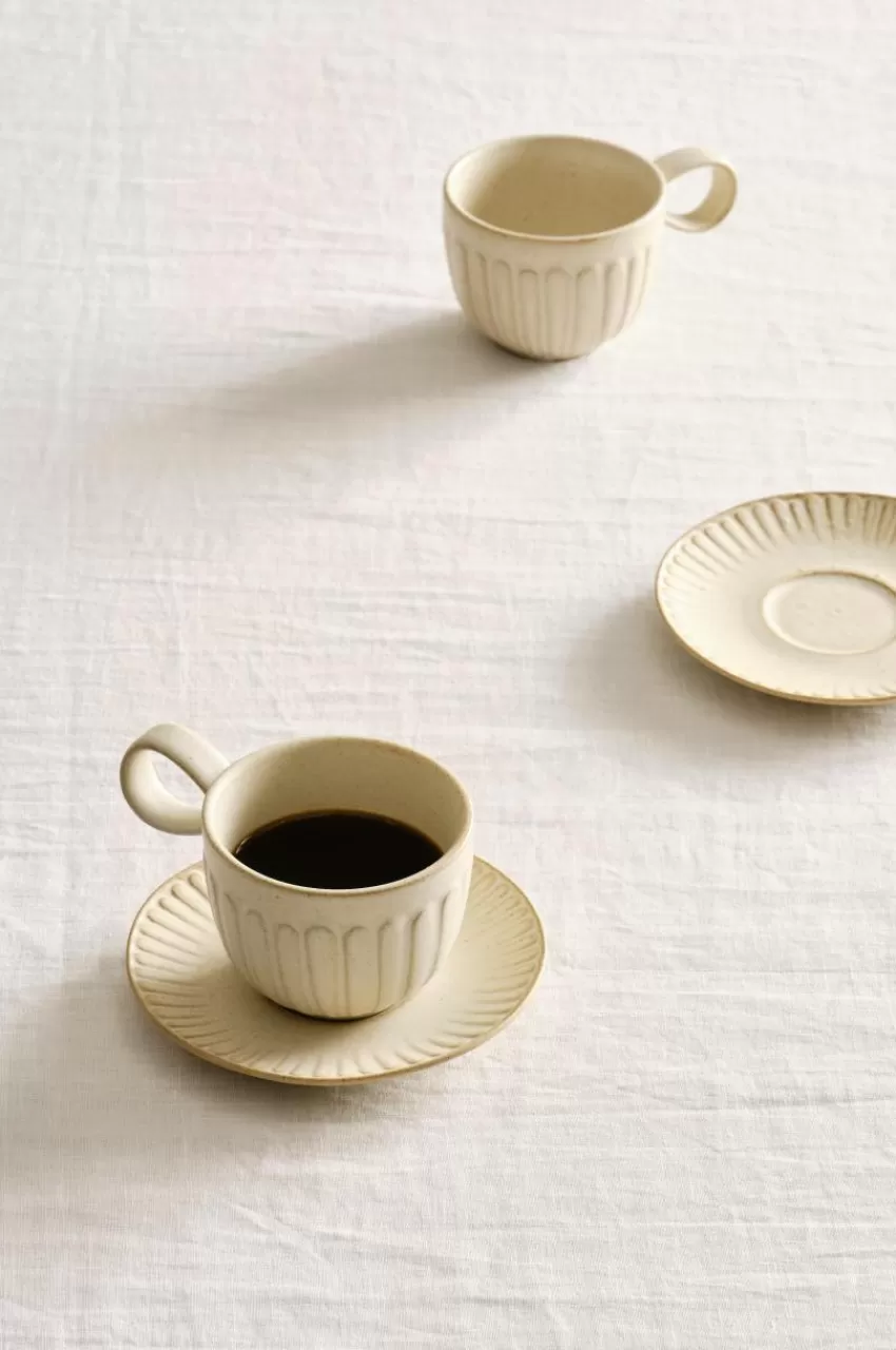 Brickor & Serveringsfat*Jotex ALVIA Kopp Med Fat Ljusbeige