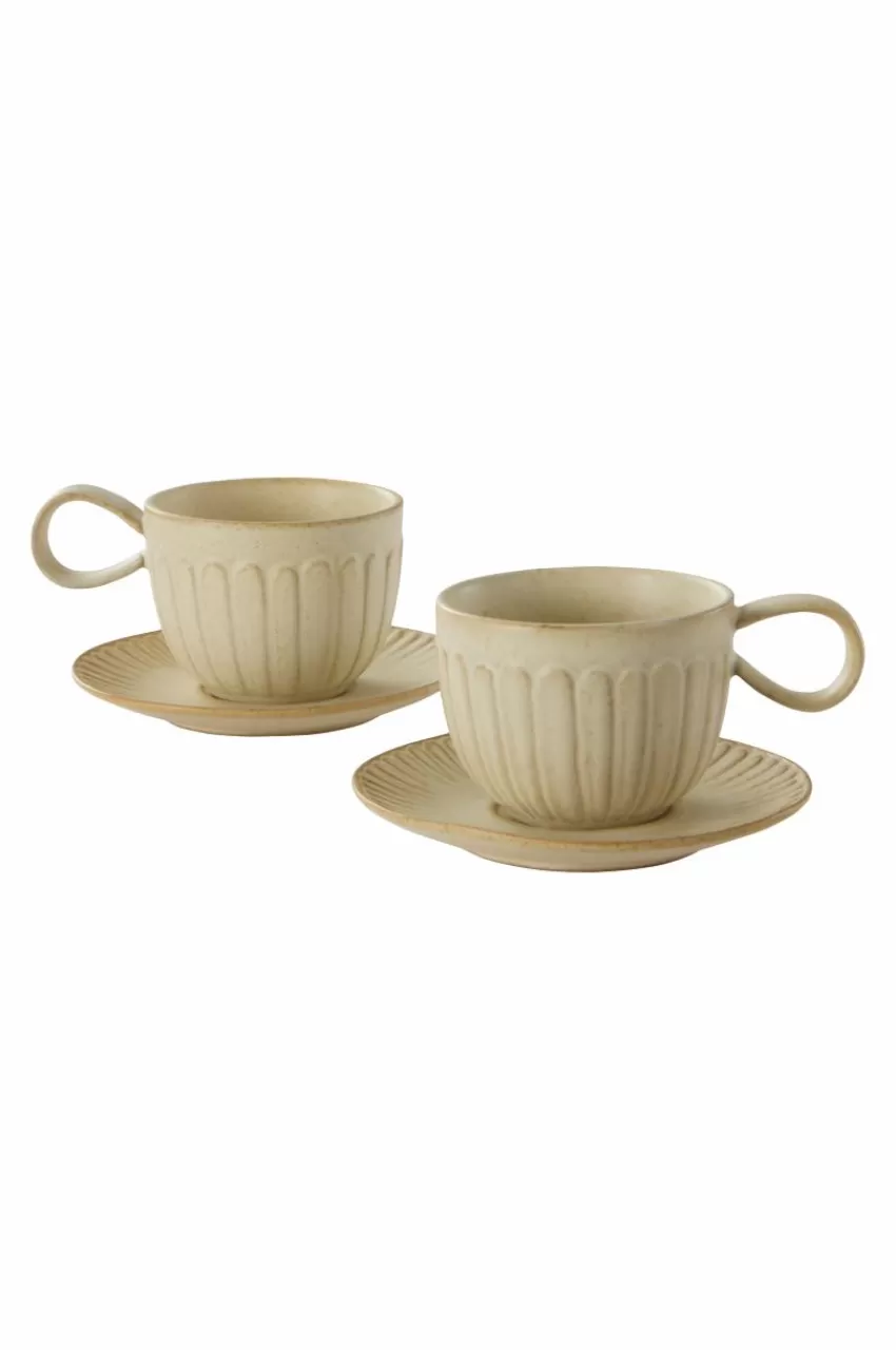 Brickor & Serveringsfat*Jotex ALVIA Kopp Med Fat Ljusbeige