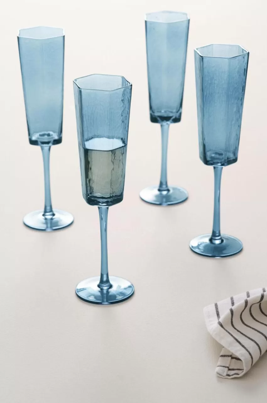 Glas*Jotex AMORY Champagneglas 4-pack Blå