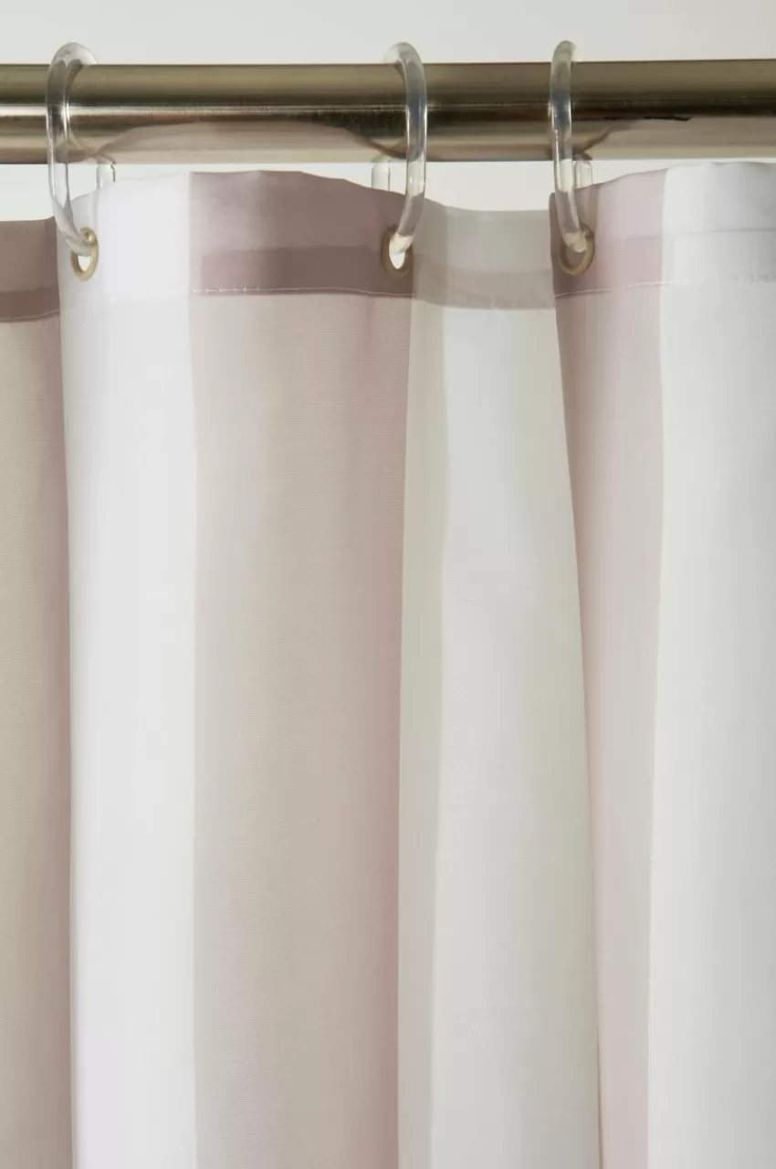 Duschdraperier*Jotex ANDREA Duschdraperi Med Volang Ljusbeige/vit