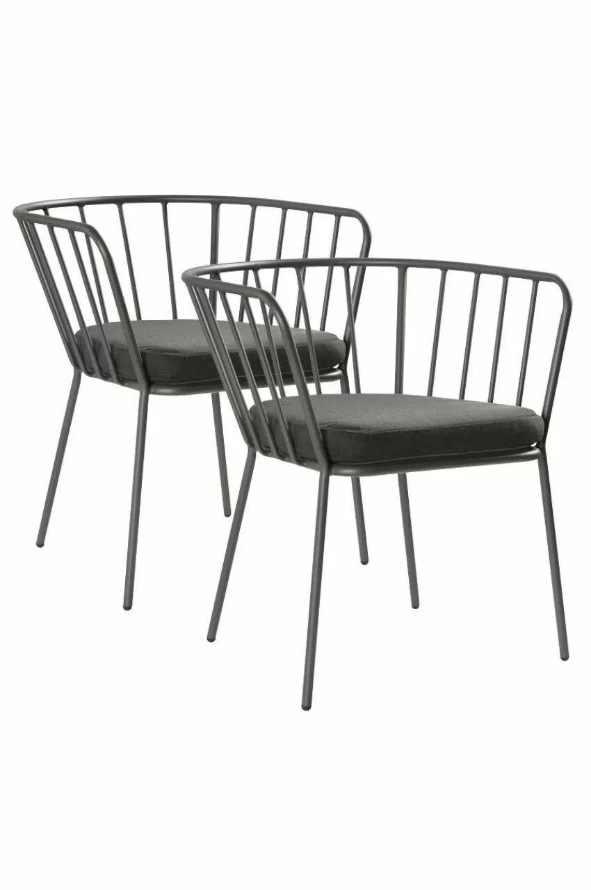 Utestolar & Utepallar | Utemöbler*Jotex ANTIBES Karmstol 2-pack Khakigrön