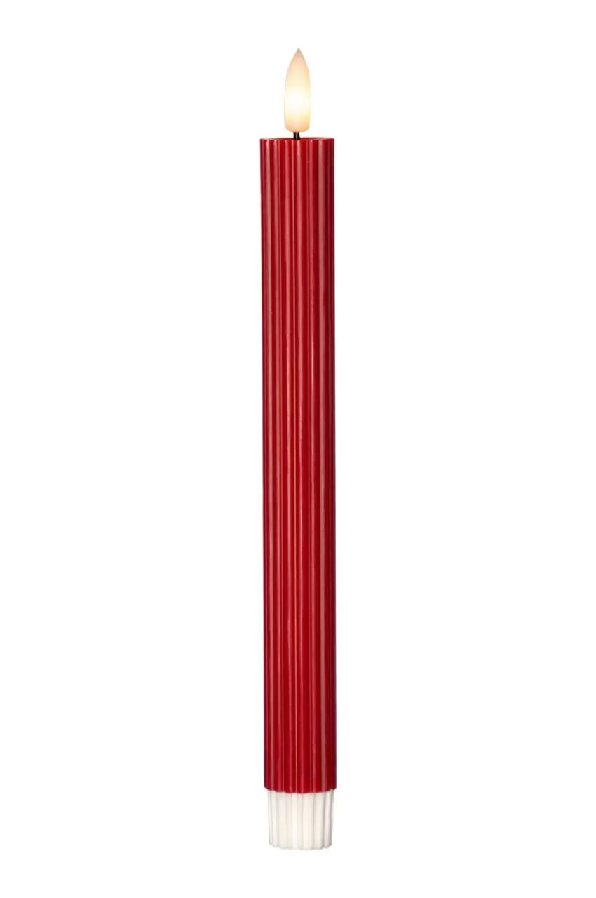 Julbelysning | Ljus*Jotex Antikljus LED Flamme Stripe 2-pack Röd