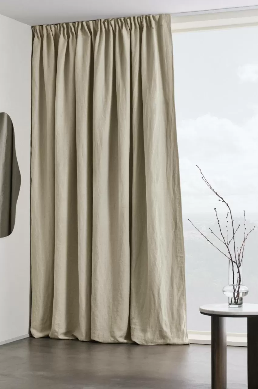 Linnegardiner | Multifunktionsgardiner*Jotex AURORA Mörkläggningsgardin 1 Längd - Extra Bred Linnebeige