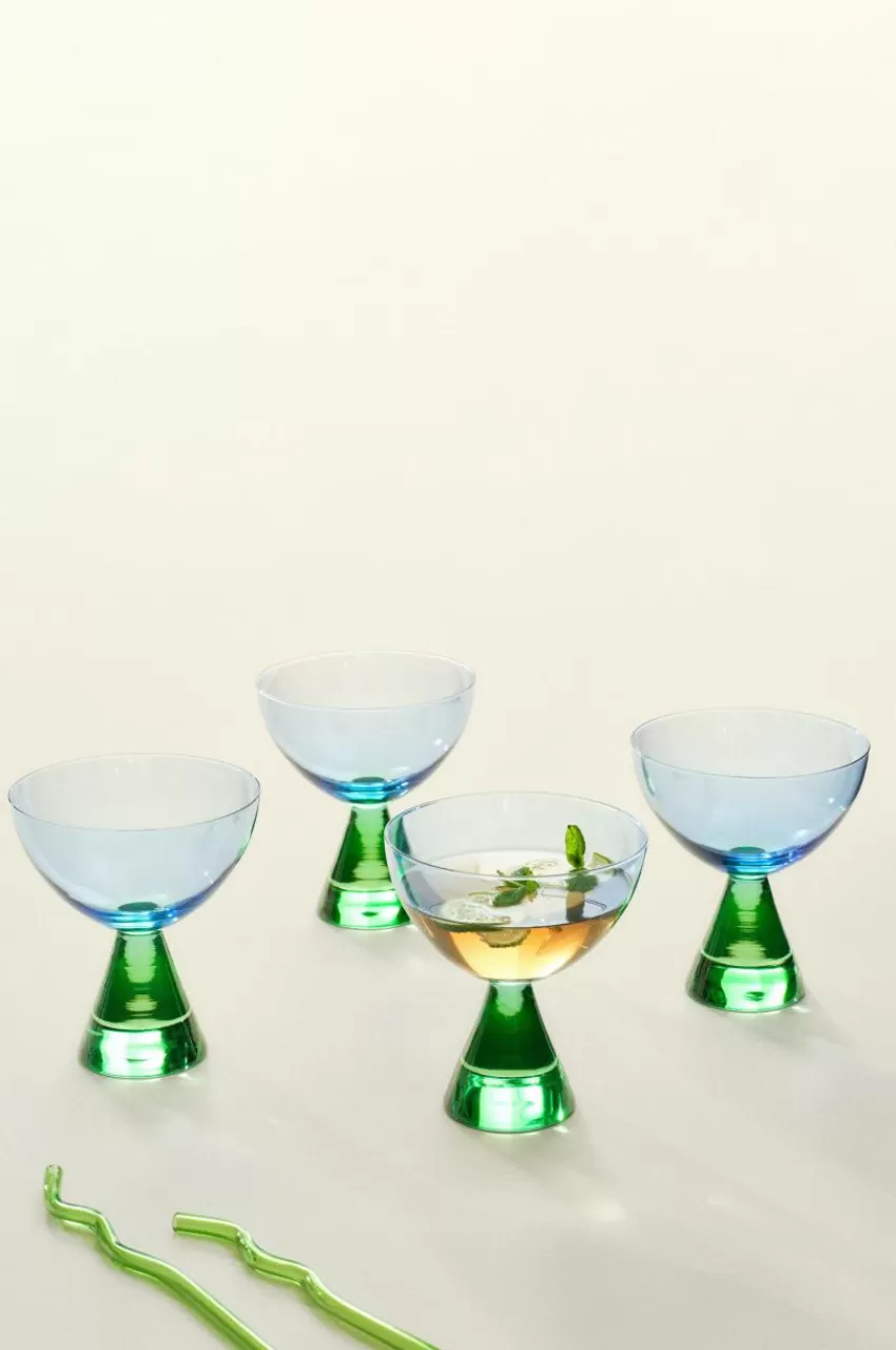 Glas*Jotex AYLA Cocktailglas 4-pack Blå/grön