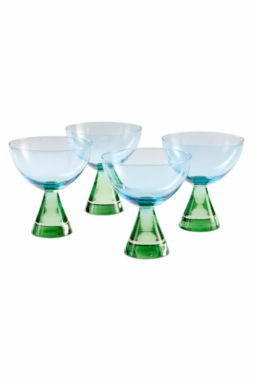 Glas*Jotex AYLA Cocktailglas 4-pack Blå/grön