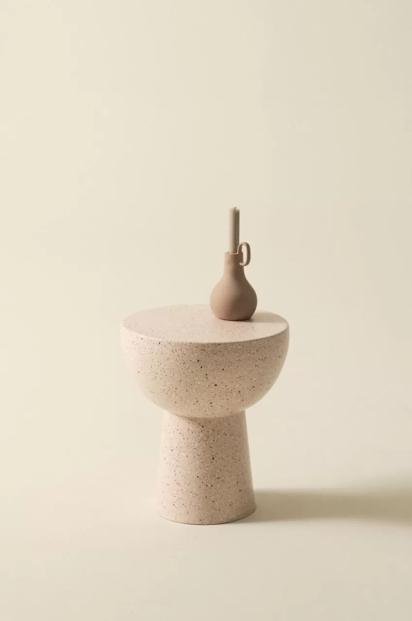 Bord*Jotex BALIS Sidobord ø 35 Cm Beige terrazzo
