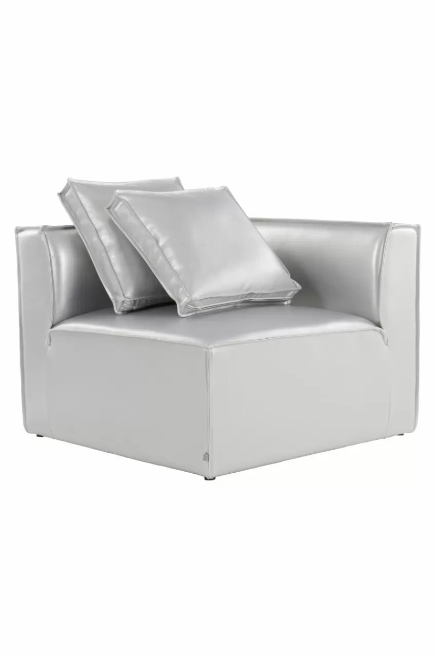 Soffor*Jotex BALTIMORE Soffmodul - Hörn + 2 Kuddar Silver