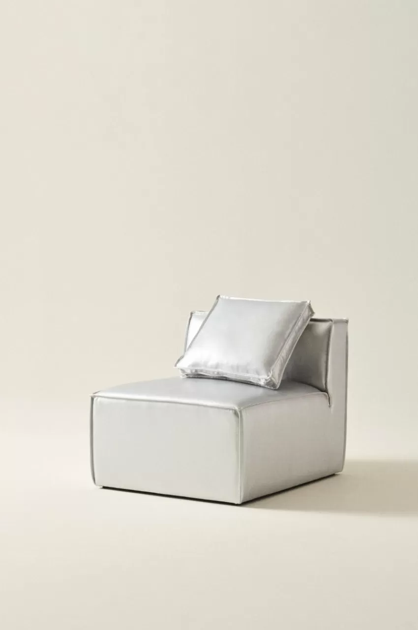 Soffor*Jotex BALTIMORE Soffmodul - Liten Med Rygg + 1 Kudde Silver