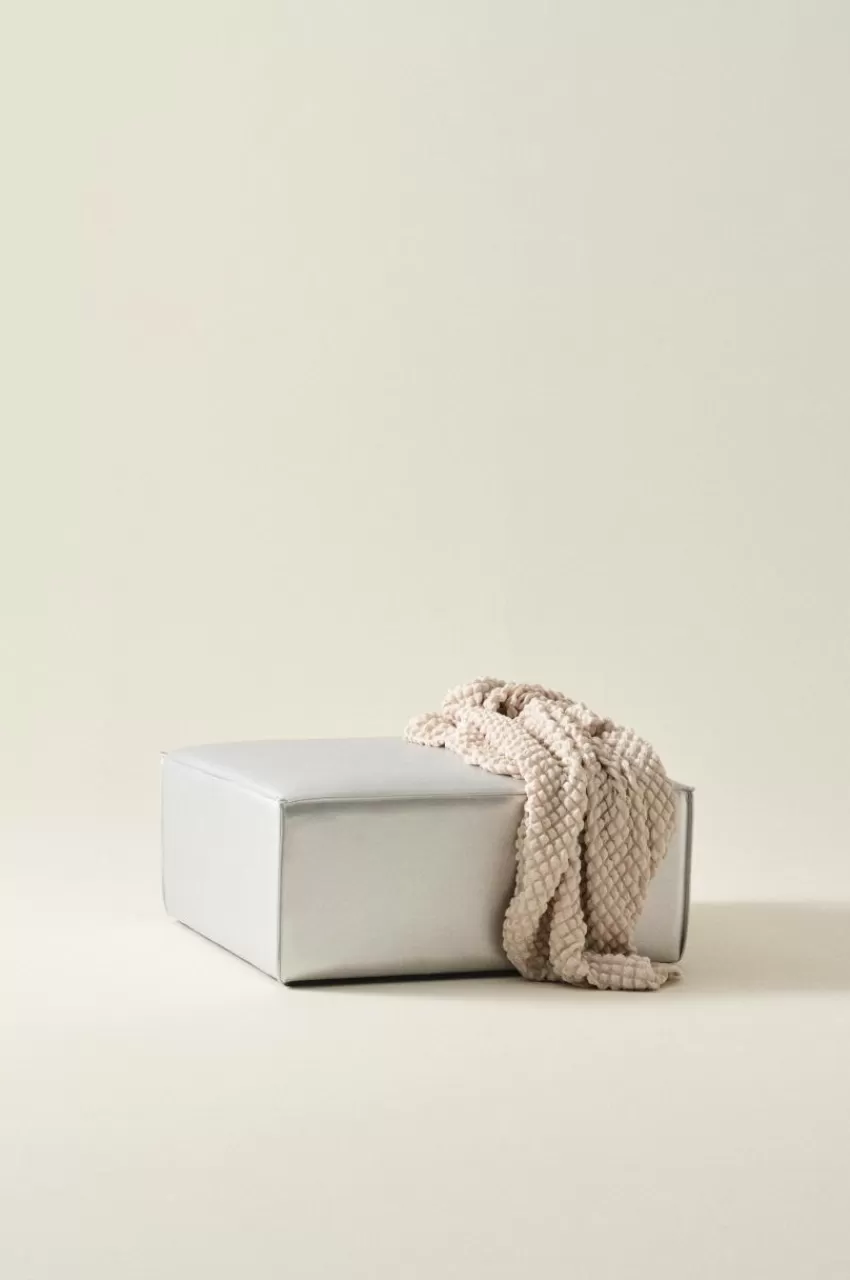 Soffor*Jotex BALTIMORE Soffmodul - Sittpuff 90x90 Cm Silver