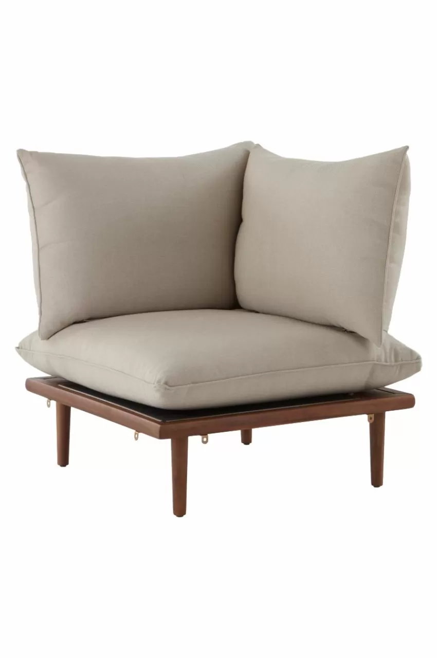 Utesoffor & Utebänkar | Utemöbler*Jotex BELMONT Soffmodul Med Ett Hörn Teak/Beige