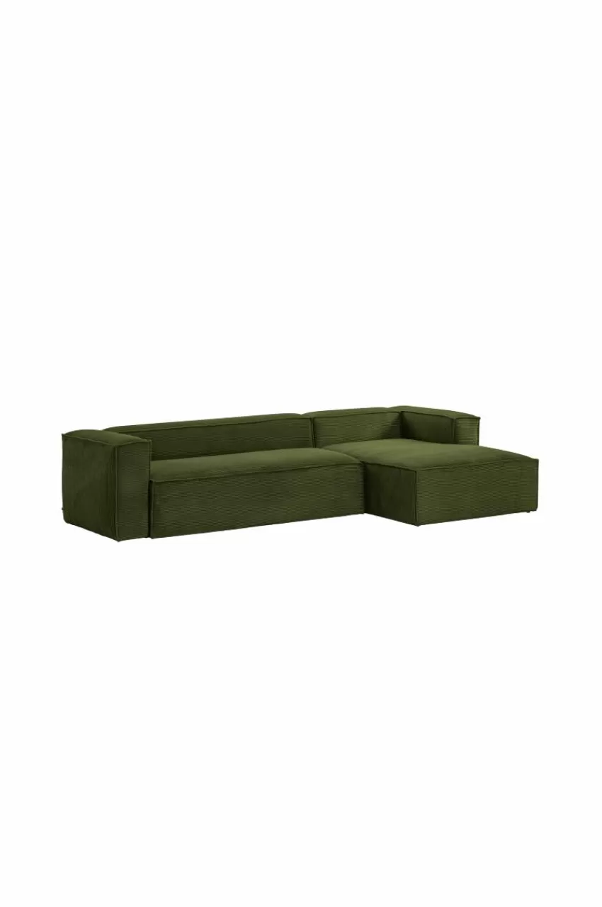Soffor*Jotex BLOK Soffa 3-sits - Divan Höger Mörkgrön
