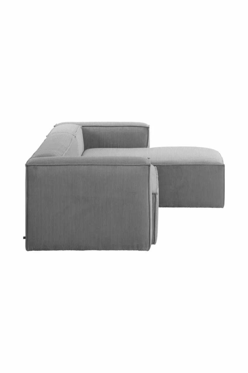 Soffor*Jotex BLOK Soffa 3-sits - Divan Höger Mörk grå