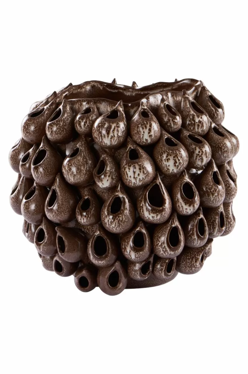 Vaser*Jotex BLOWFISH Vas Höjd 31 Cm Chokladbrun