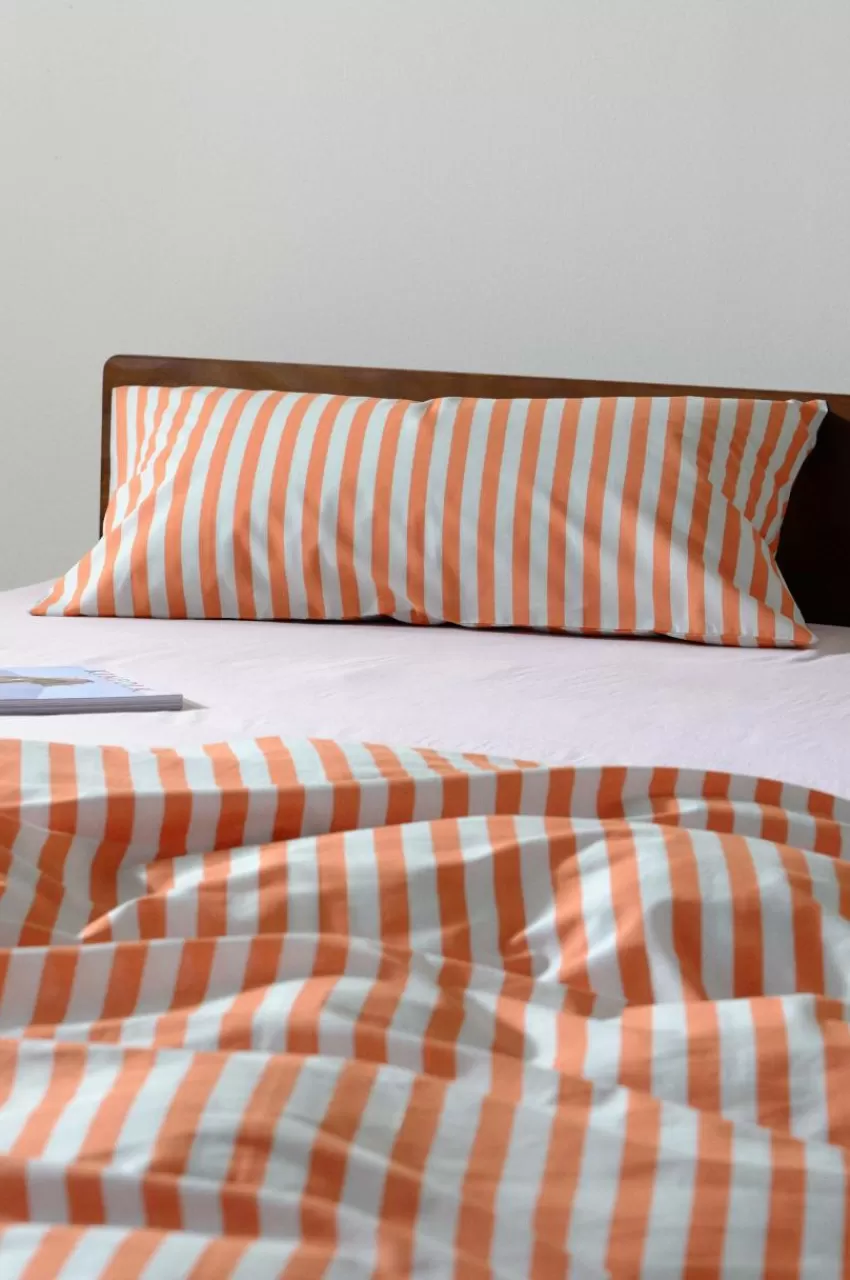 Örngott*Jotex BOEL örngott 90x50 Cm - Ekologisk Ljusblå/orange