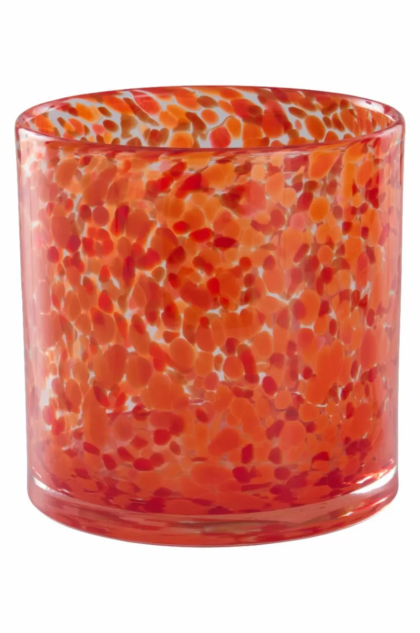 Ljuslyktor*Jotex BOSTON Ljuslykta Höjd 16 Cm Röd/orange