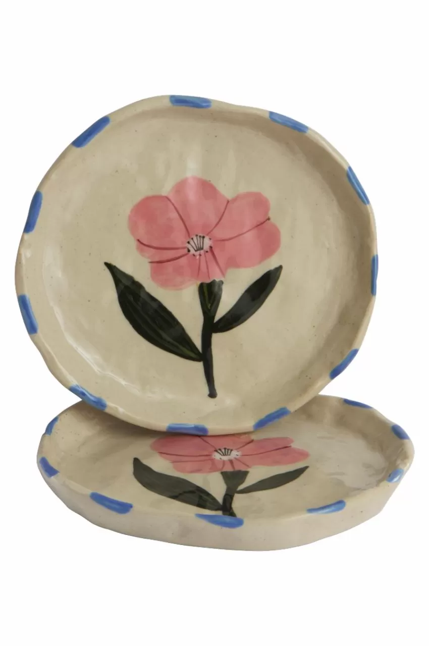 Tallrikar*Jotex BOTANIC Assiett 2-pack ø 17 Cm Naturvit/multi