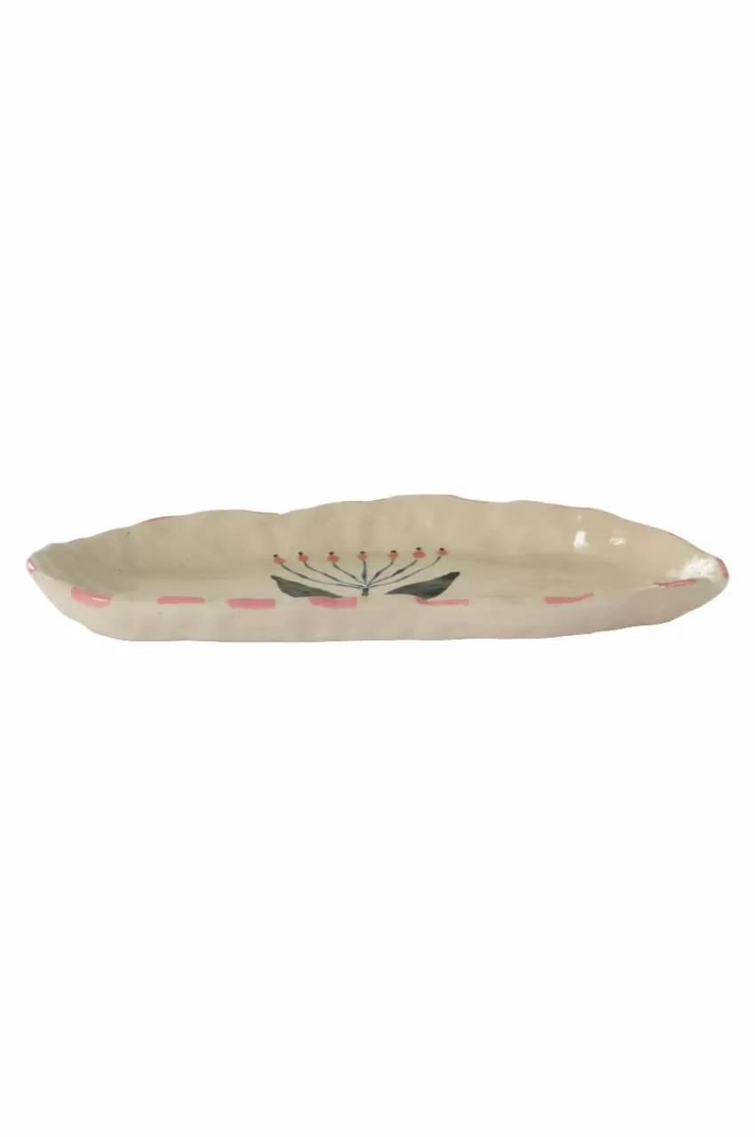 Tallrikar | Brickor & Serveringsfat*Jotex BOTANIC Serveringsfat 31x13 Cm Naturvit/multi