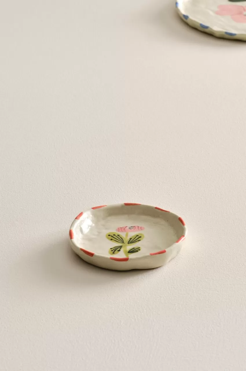 Tallrikar*Jotex BOTANIC Serveringstallrik ø 13 Cm Naturvit/multi