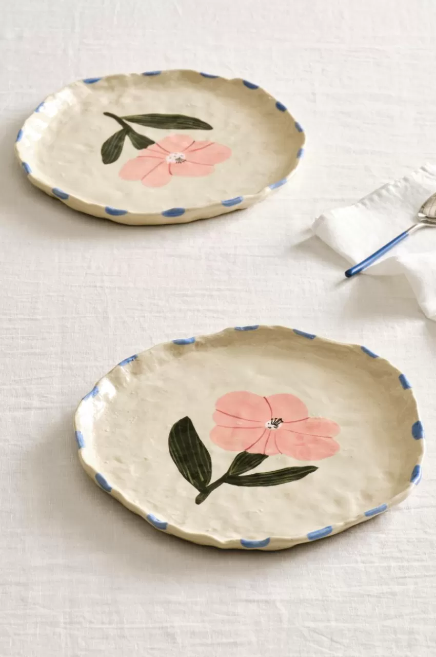 Tallrikar*Jotex BOTANIC Tallrik 2-pack ø 25 Cm Naturvit/multi