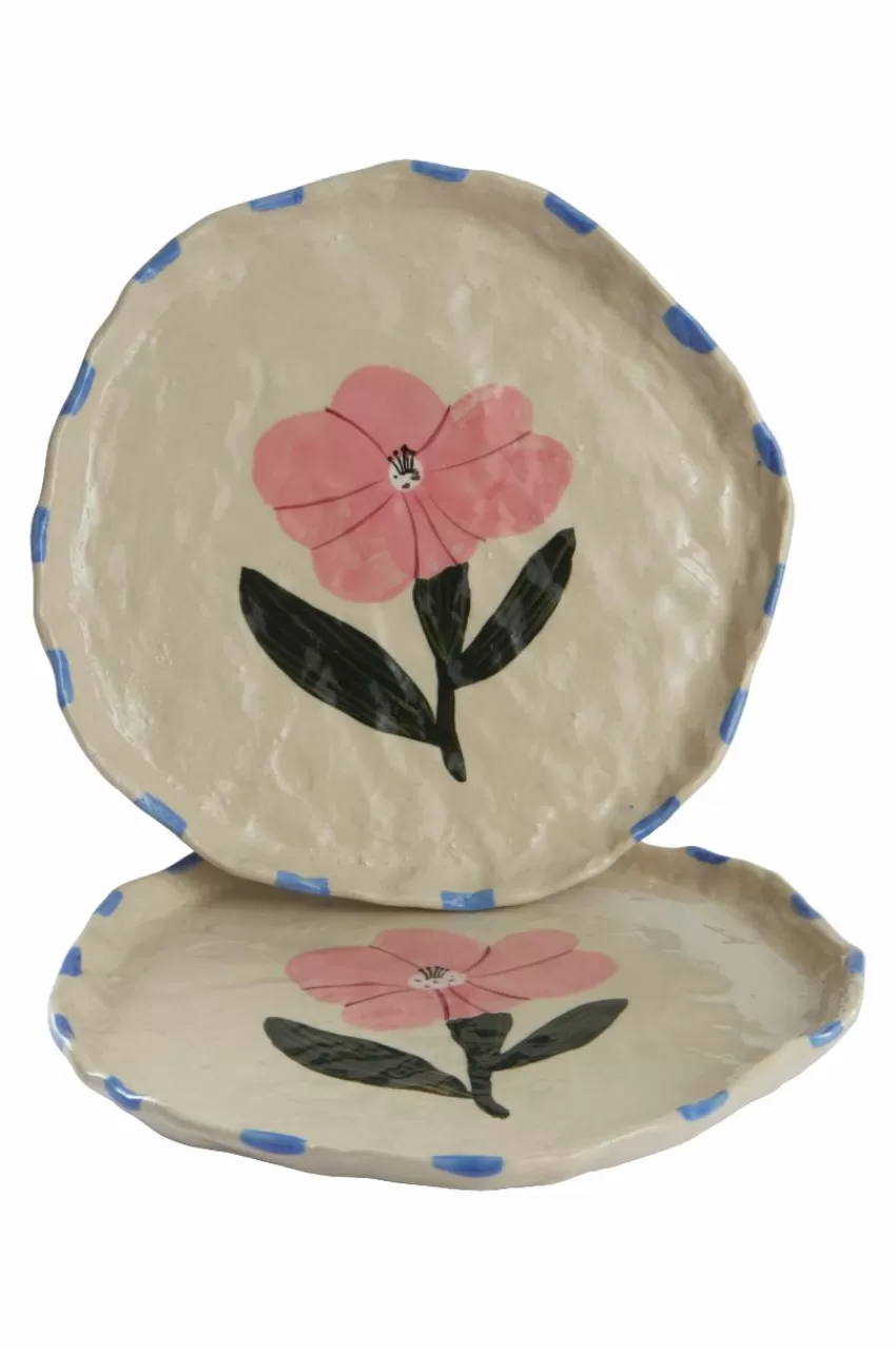 Tallrikar*Jotex BOTANIC Tallrik 2-pack ø 25 Cm Naturvit/multi