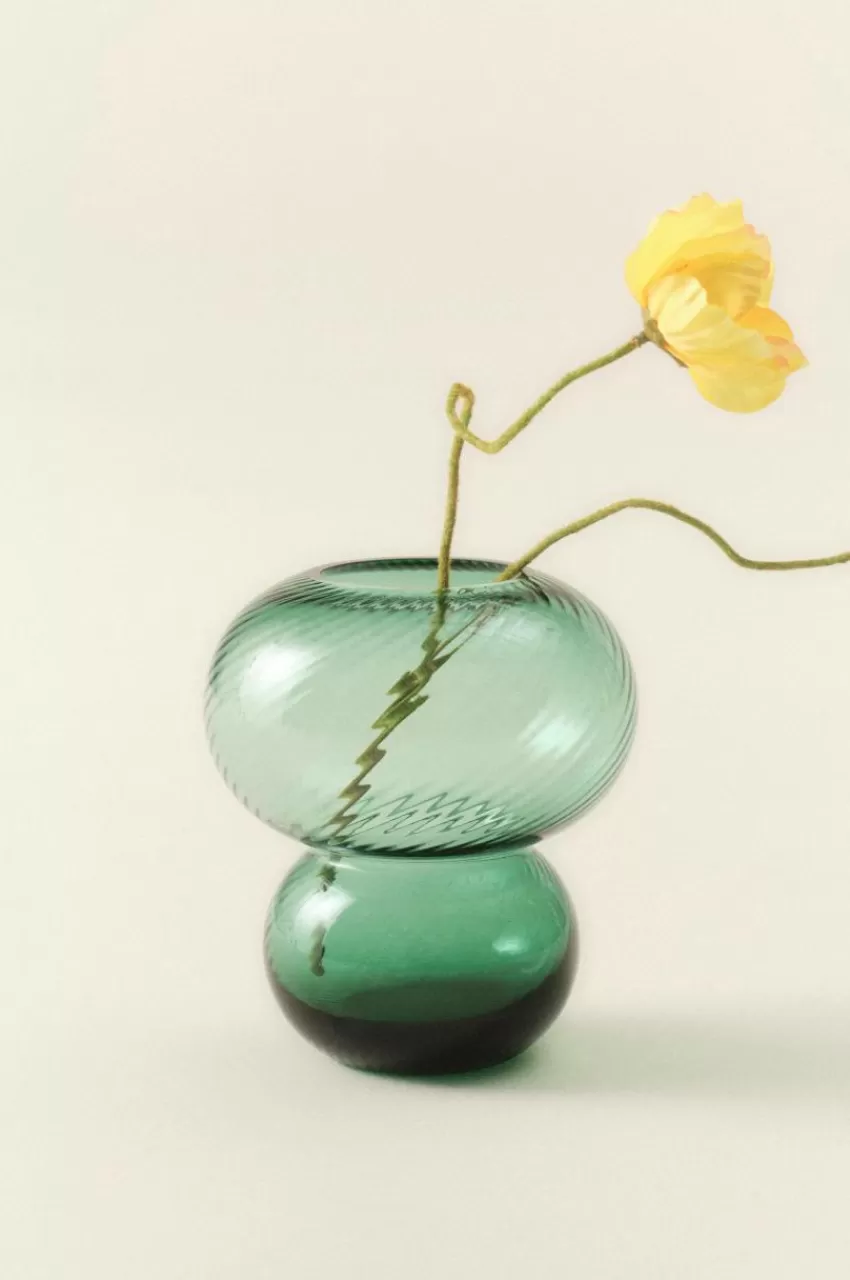 Vaser*Jotex BUBBLAN Glasvas - Höjd 19,5 Cm Grön