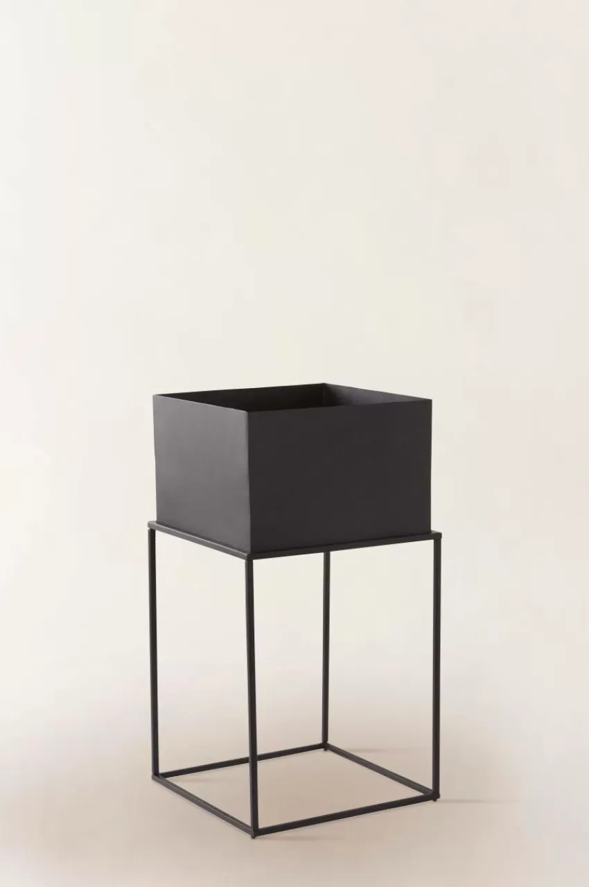 Utekrukor | Krukor*Jotex BYRON Kruka Med Ställning 32x32 Cm Matt svart