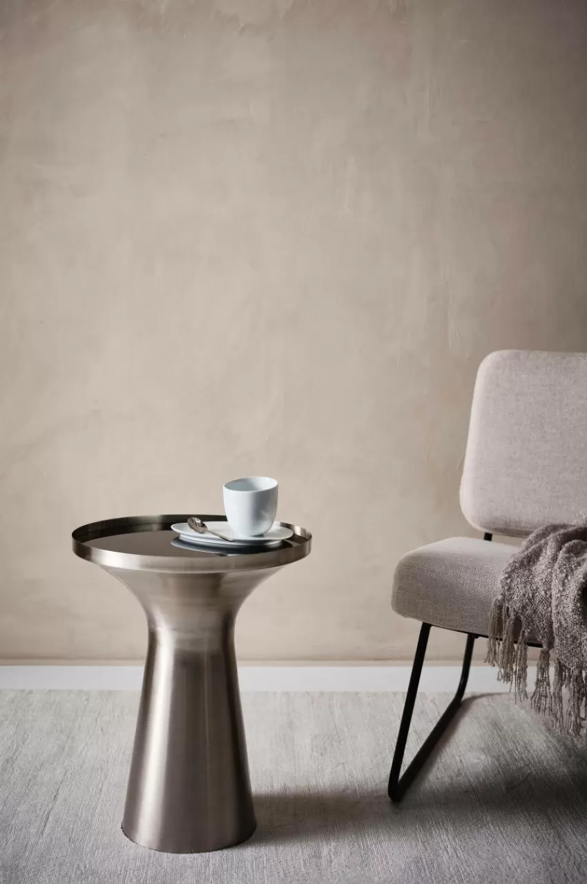 Bord*Jotex CALABASAS Sidobord ø 40 Cm Nickel