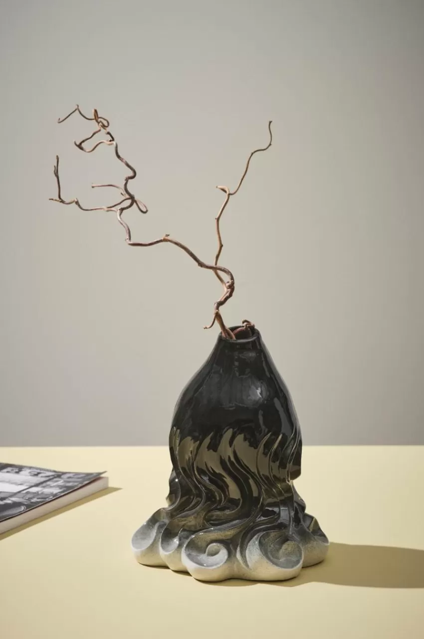 Vaser | Prydnadssaker*Jotex CANYON Vas/dekoration - Höjd 32 Cm Svart/vit
