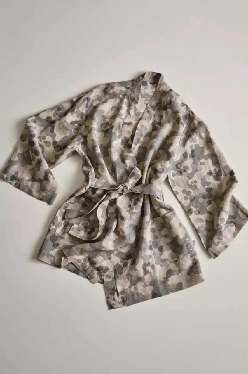 Morgonrockar*Jotex CARA Kimono Kort Grå