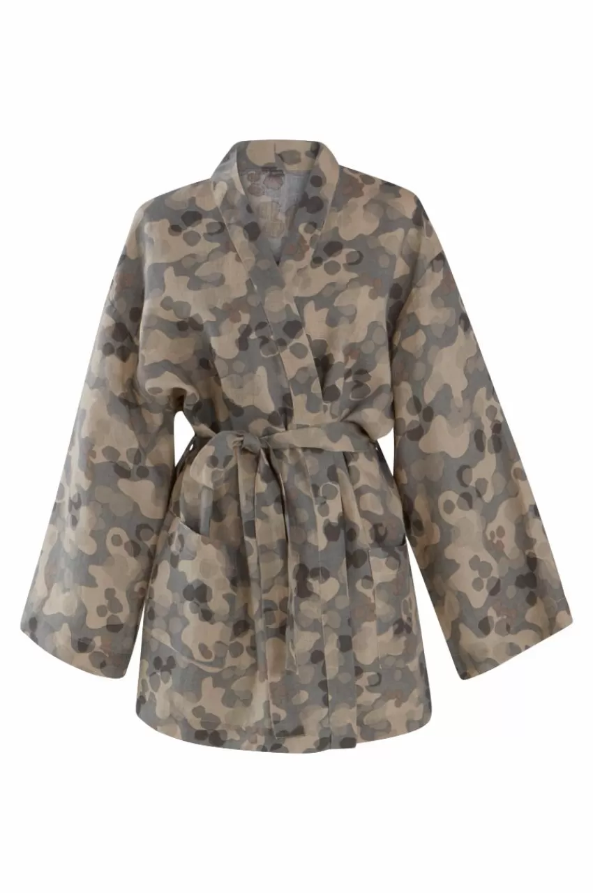 Morgonrockar*Jotex CARA Kimono Kort Grå
