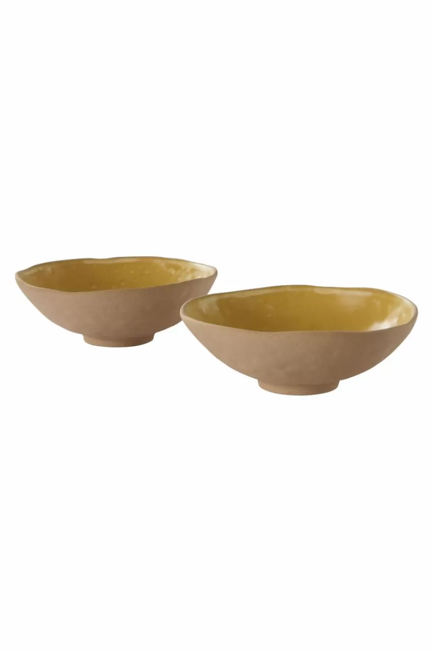 Skålar*Jotex CARA Skål 2-pack ø 18 Cm Senap/beige