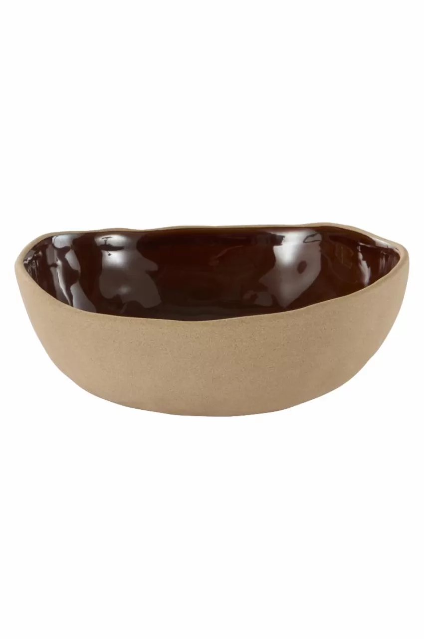 Skålar*Jotex CARA Skål ø 18 Cm Mörkbrun/beige