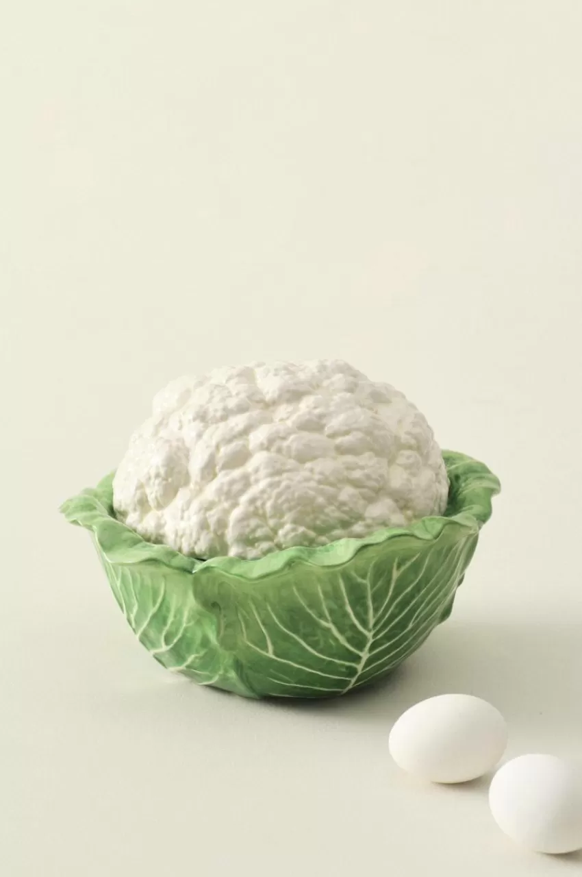 Brickor & Serveringsfat*Jotex CAULIFLOWER Skål Med Lock Grön/naturvit