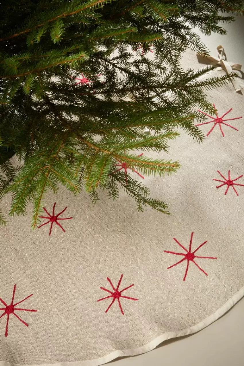 Julgransmattor*Jotex CHARON Julgranskappa ø 120 Cm Natur/röd